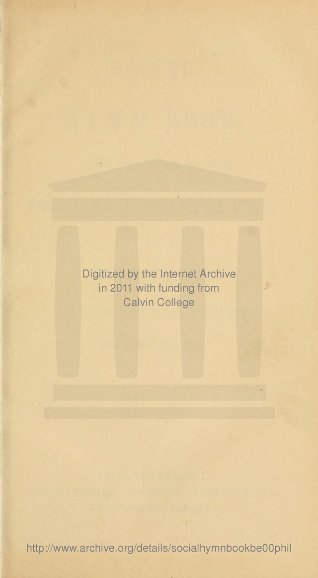 Social Hymn Book: Being the Hymns of the Social Hymn and Tune Book for the Lecture Room, Prayer Meeting, Family, and Congregation (2nd ed.) page vi