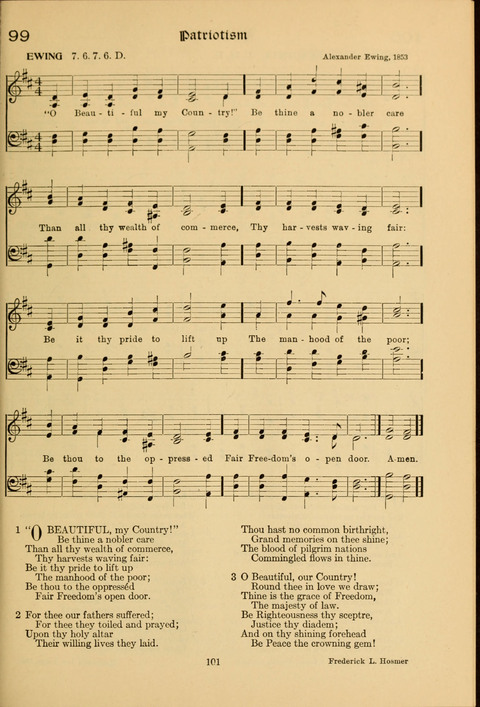 Social Hymns of Brotherhood and Aspiration page 101