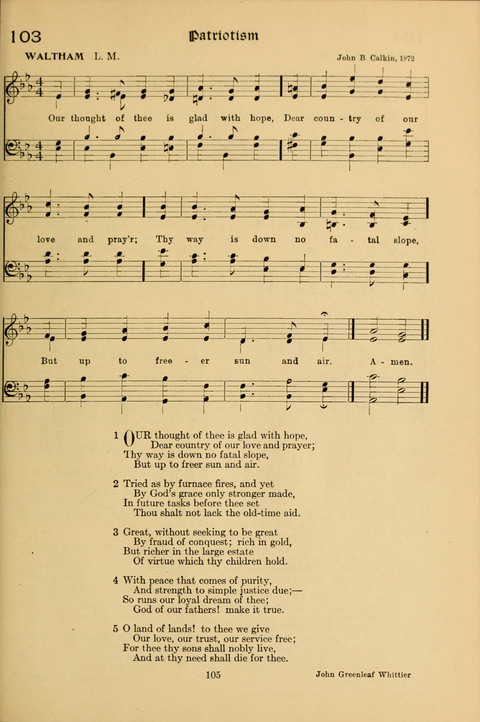 Social Hymns of Brotherhood and Aspiration page 105