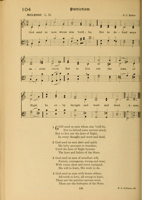 Social Hymns of Brotherhood and Aspiration page 106