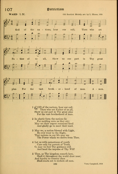 Social Hymns of Brotherhood and Aspiration page 109