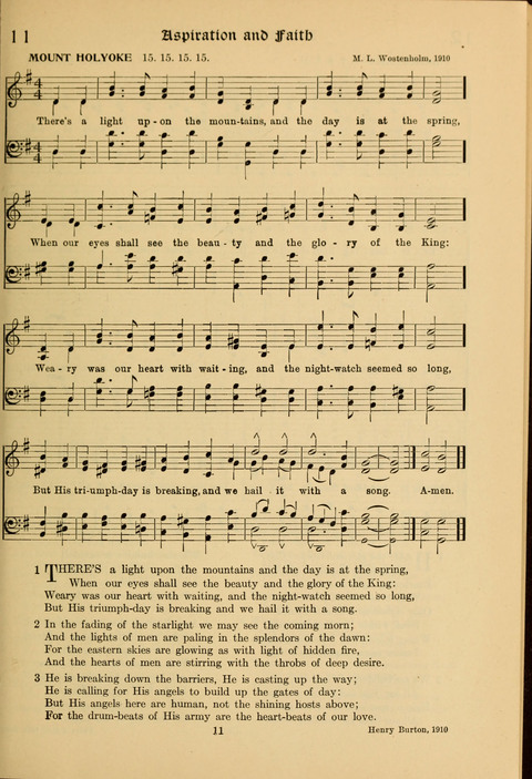 Social Hymns of Brotherhood and Aspiration page 11