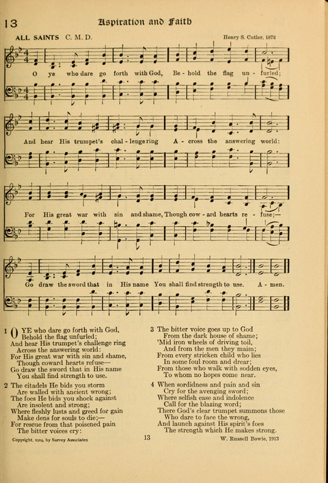 Social Hymns of Brotherhood and Aspiration page 13