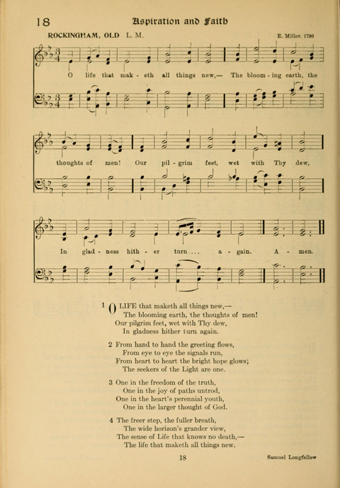 Social Hymns of Brotherhood and Aspiration page 18