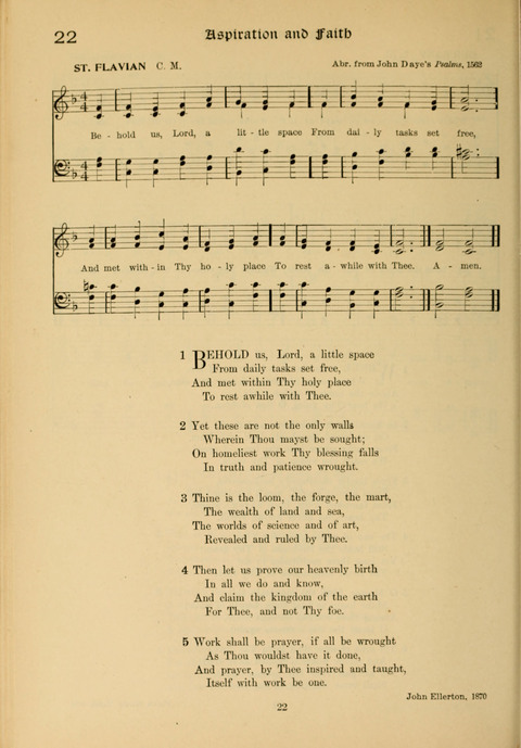 Social Hymns of Brotherhood and Aspiration page 22