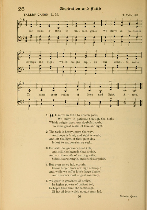 Social Hymns of Brotherhood and Aspiration page 26