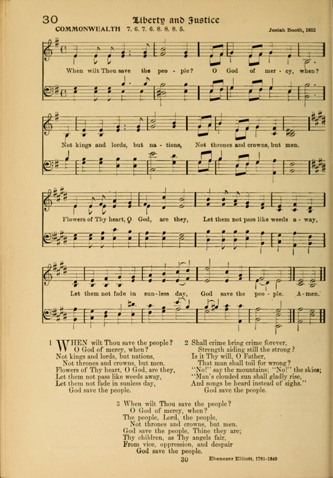 Social Hymns of Brotherhood and Aspiration page 30