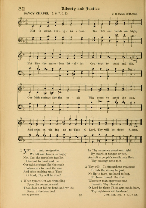 Social Hymns of Brotherhood and Aspiration page 32