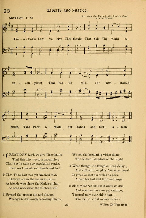 Social Hymns of Brotherhood and Aspiration page 33