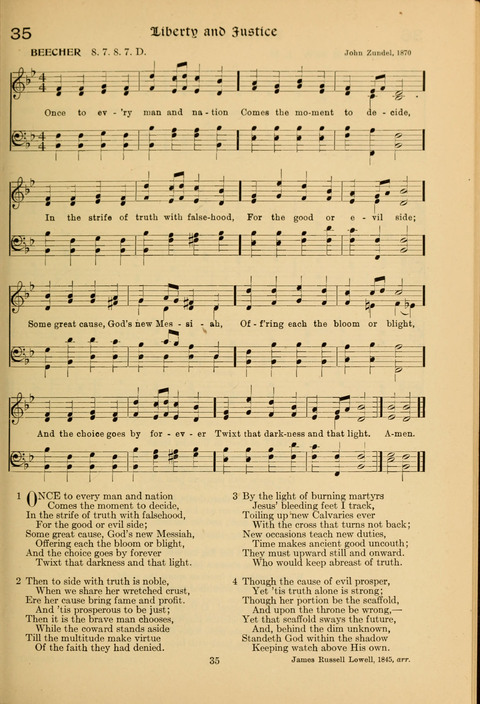 Social Hymns of Brotherhood and Aspiration page 35