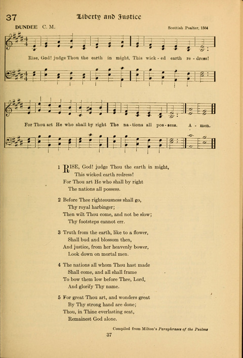 Social Hymns of Brotherhood and Aspiration page 37