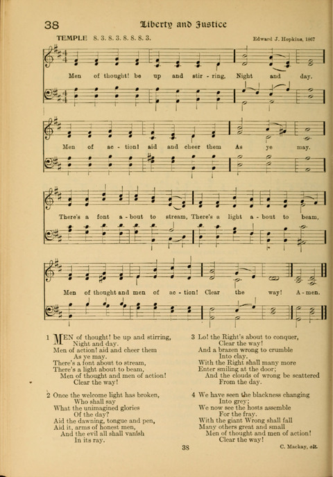 Social Hymns of Brotherhood and Aspiration page 38