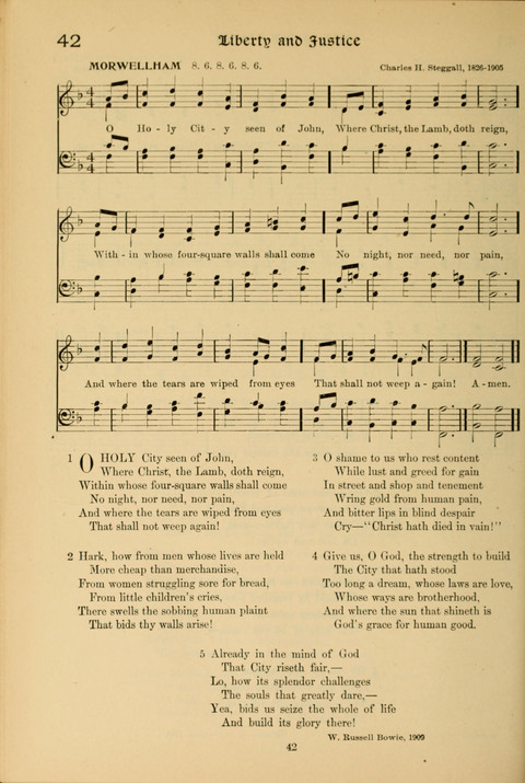 Social Hymns of Brotherhood and Aspiration page 42