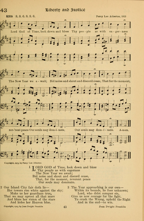 Social Hymns of Brotherhood and Aspiration page 43