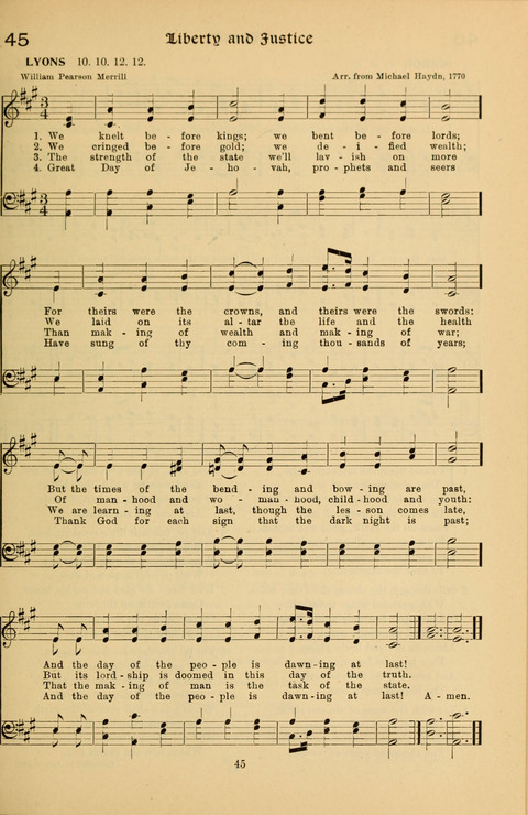 Social Hymns of Brotherhood and Aspiration page 45