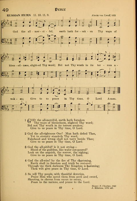 Social Hymns of Brotherhood and Aspiration page 49