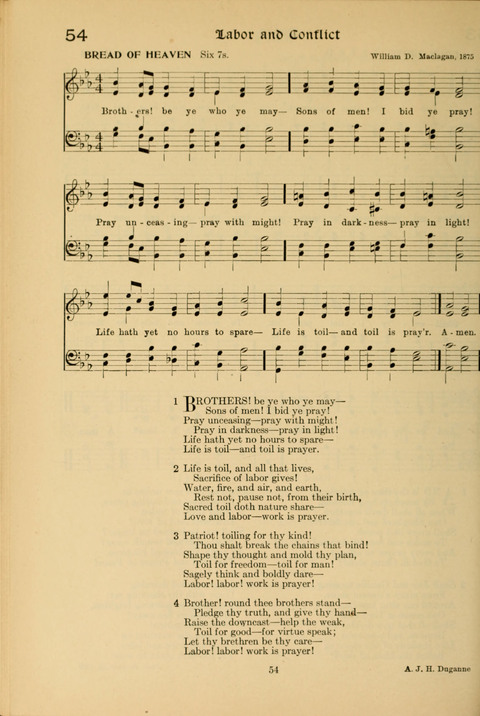 Social Hymns of Brotherhood and Aspiration page 54