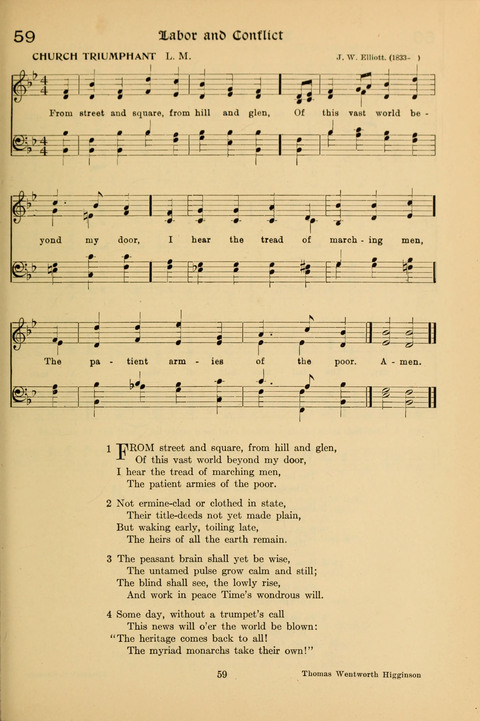 Social Hymns of Brotherhood and Aspiration page 59