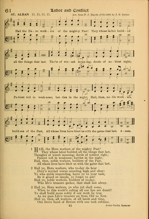 Social Hymns of Brotherhood and Aspiration page 61