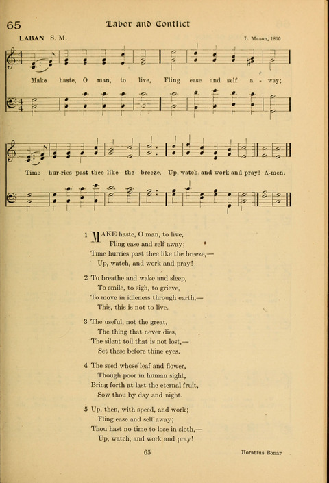 Social Hymns of Brotherhood and Aspiration page 65