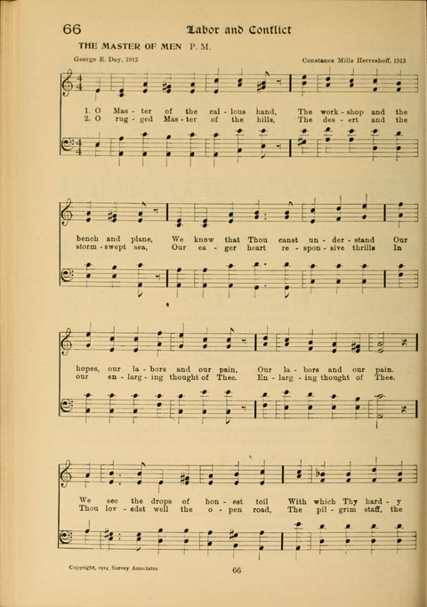 Social Hymns of Brotherhood and Aspiration page 66