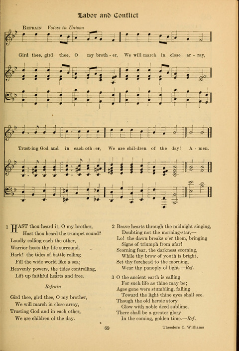 Social Hymns of Brotherhood and Aspiration page 69