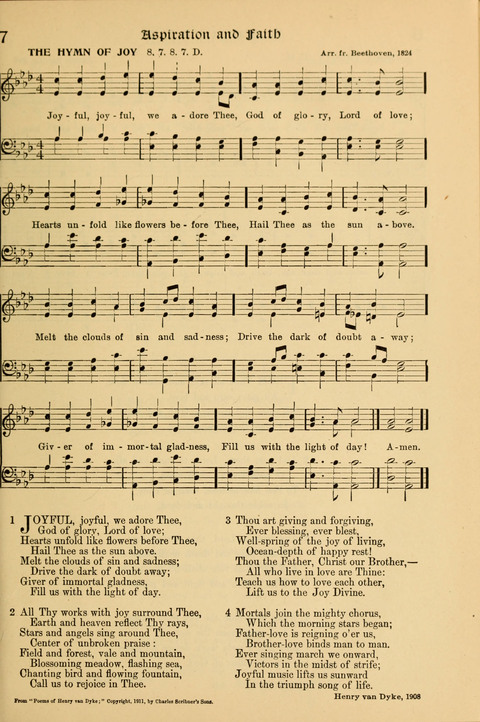 Social Hymns of Brotherhood and Aspiration page 7