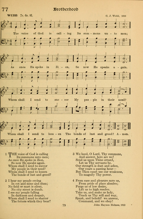 Social Hymns of Brotherhood and Aspiration page 79