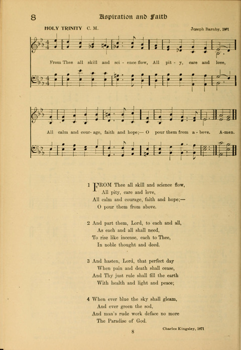 Social Hymns of Brotherhood and Aspiration page 8