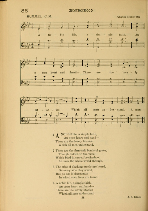 Social Hymns of Brotherhood and Aspiration page 88