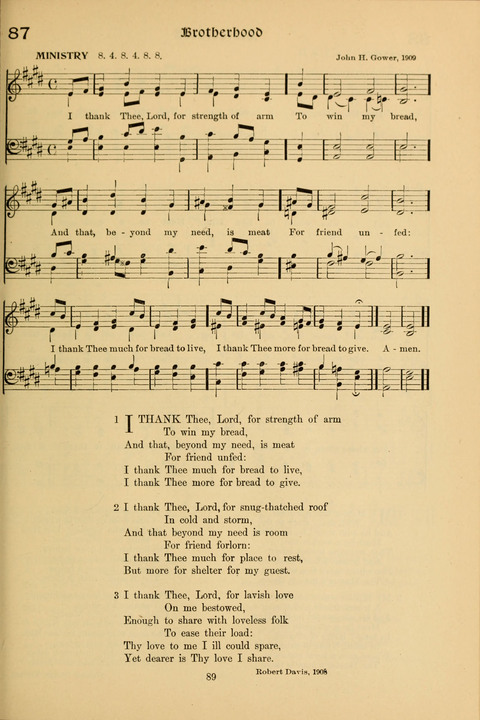 Social Hymns of Brotherhood and Aspiration page 89