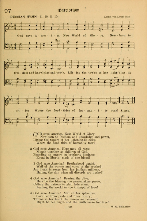 Social Hymns of Brotherhood and Aspiration page 99