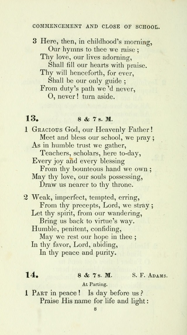 The School Hymn-Book: for normal, high, and grammar schools page 8