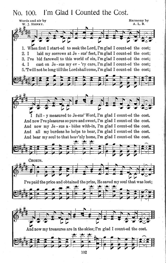 Select Hymns: for Christian worship and general gospel service page 102