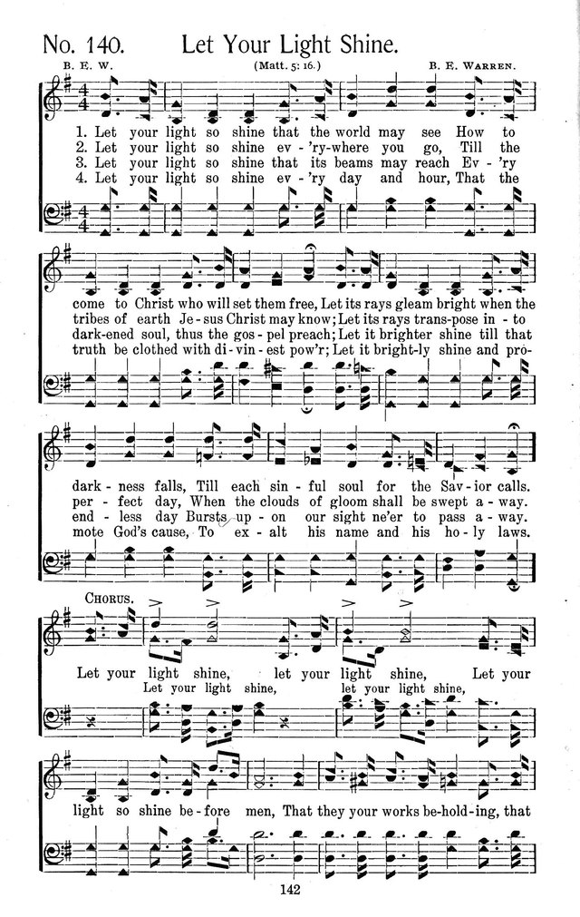 Select Hymns: for Christian worship and general gospel service page 142