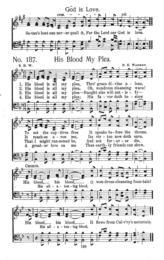 Select Hymns: for Christian worship and general gospel service page 189