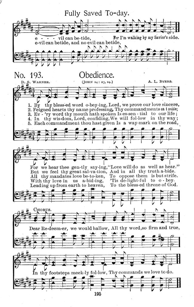 Select Hymns: for Christian worship and general gospel service page 195