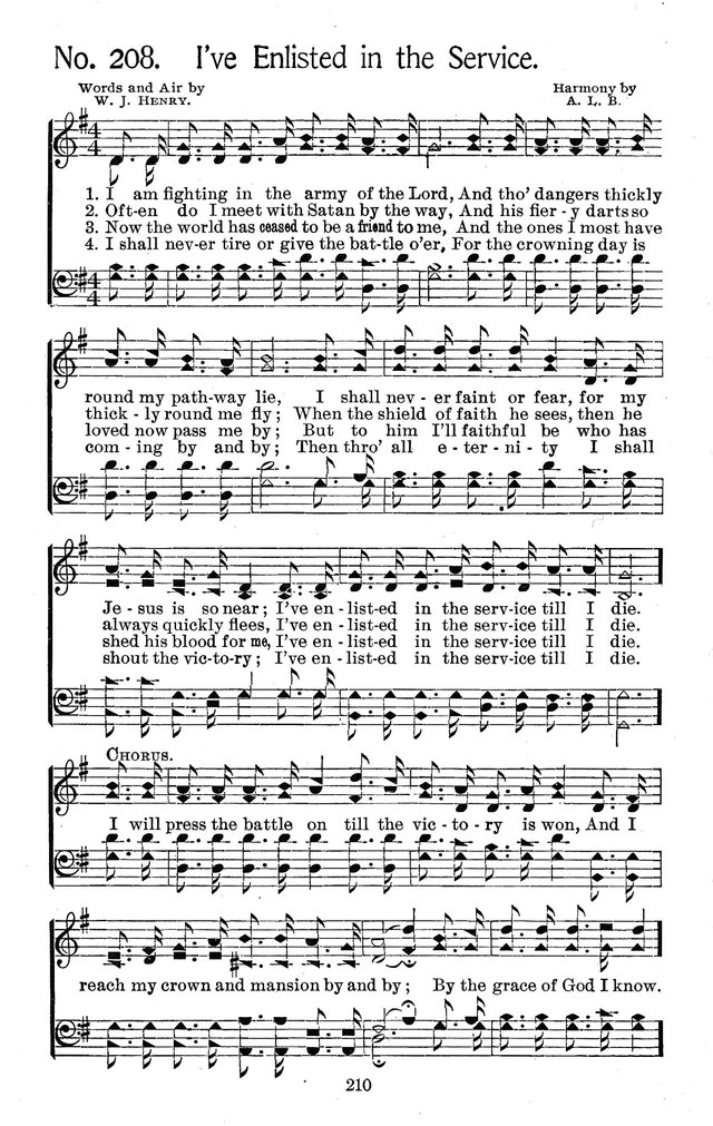 Select Hymns: for Christian worship and general gospel service page 210