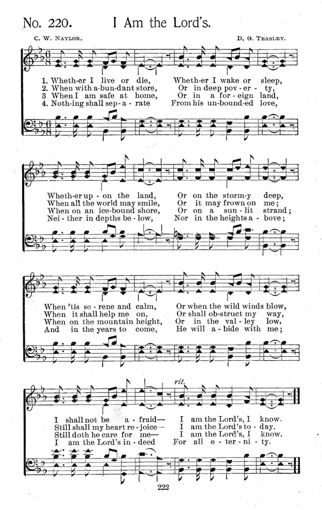 Select Hymns: for Christian worship and general gospel service page 222