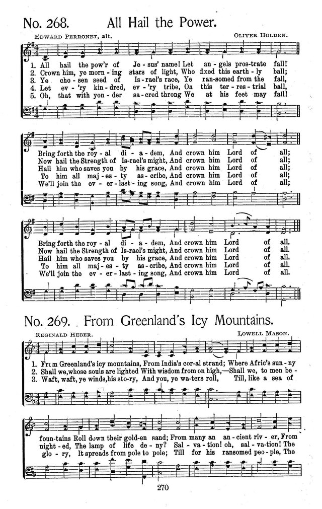 Select Hymns: for Christian worship and general gospel service page 270