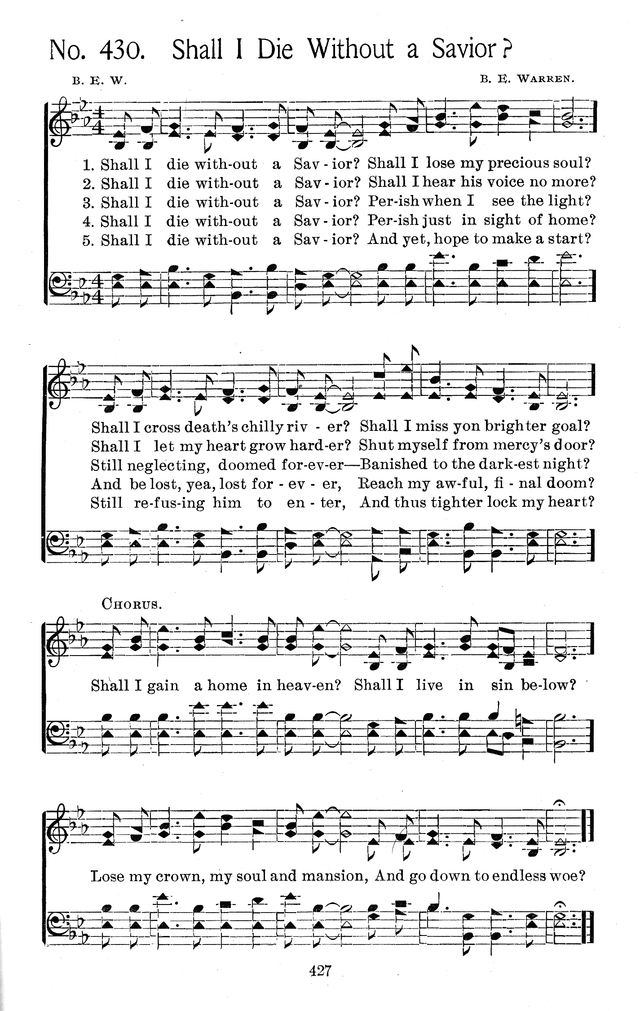 Select Hymns: for Christian worship and general gospel service page 427