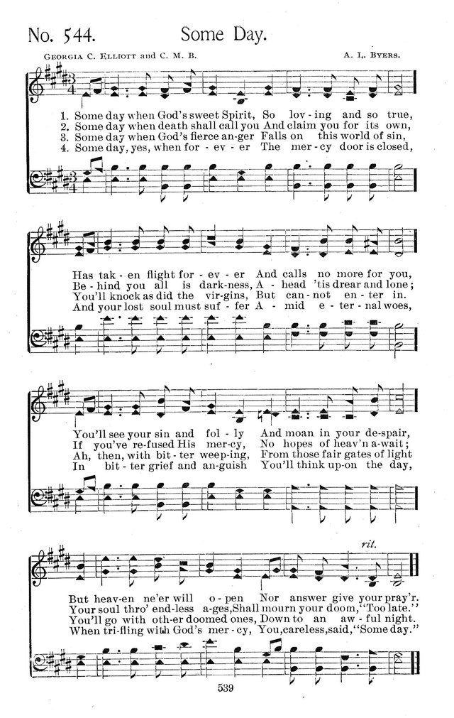 Select Hymns: for Christian worship and general gospel service page 539