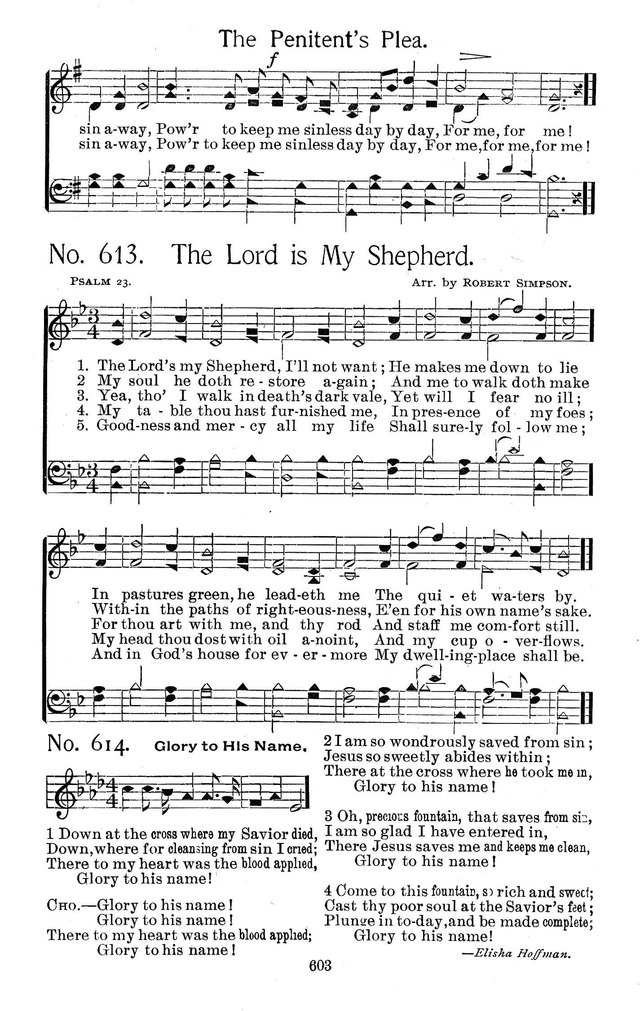 Select Hymns: for Christian worship and general gospel service page 603