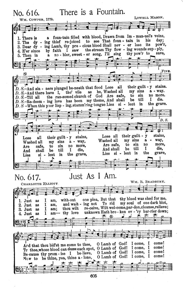 Select Hymns: for Christian worship and general gospel service page 605