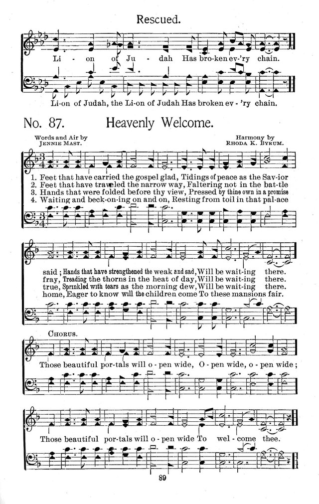 Select Hymns: for Christian worship and general gospel service page 89