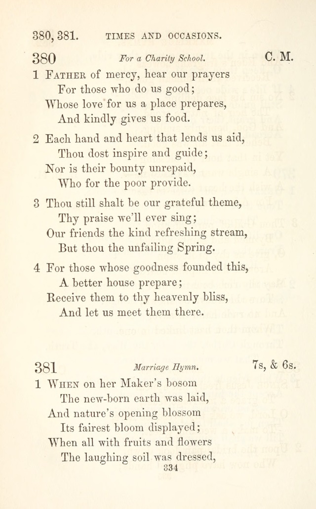 A Selection of Hymns: designed as a supplement to the "psalms and hymns" of the Presbyterian church page 336