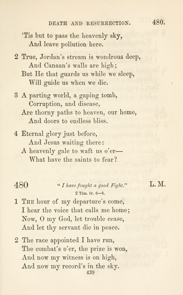 A Selection of Hymns: designed as a supplement to the "psalms and hymns" of the Presbyterian church page 441