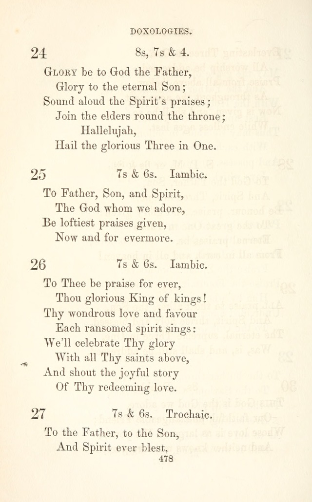 A Selection of Hymns: designed as a supplement to the "psalms and hymns" of the Presbyterian church page 480