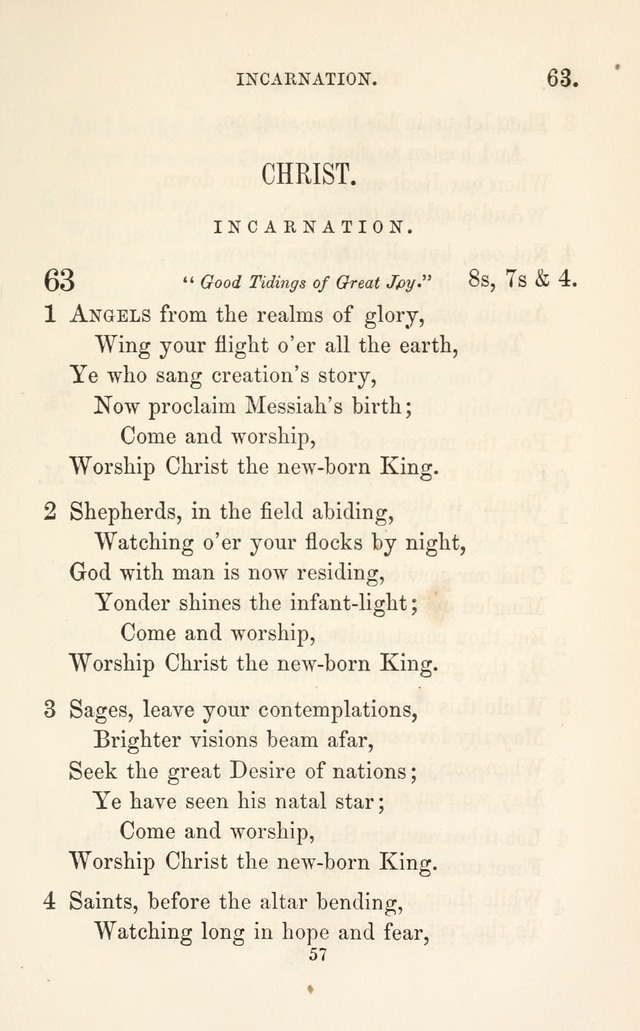 A Selection of Hymns: designed as a supplement to the "psalms and hymns" of the Presbyterian church page 57