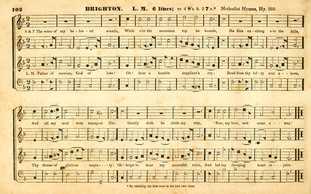 The Sacred Harp or Eclectic Harmony: a collection of church music, consisting of a great variety of psalm and hymn tunes, anthems, sacred songs and chants...(New ed., Rev. and Corr.) page 102